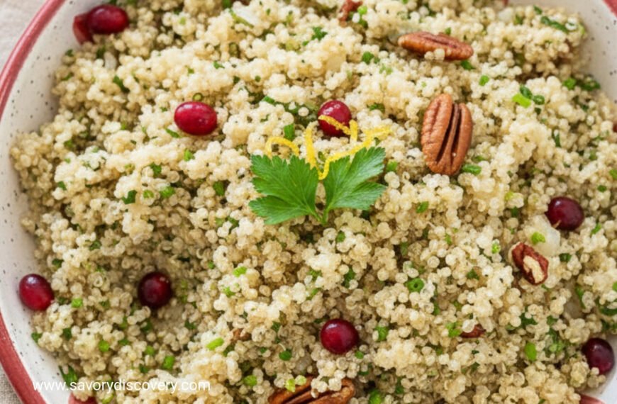 Lemon Herb Quinoa Pilaf for the Holidays