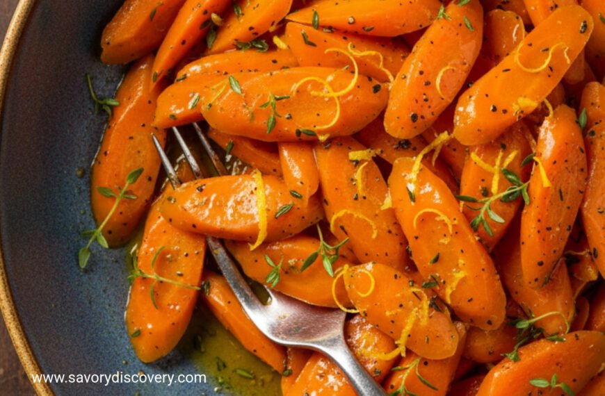Lemon Thyme Glazed Christmas Carrots