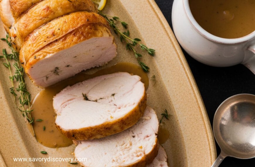 Lemon Thyme Turkey Breast with Holiday Gravy