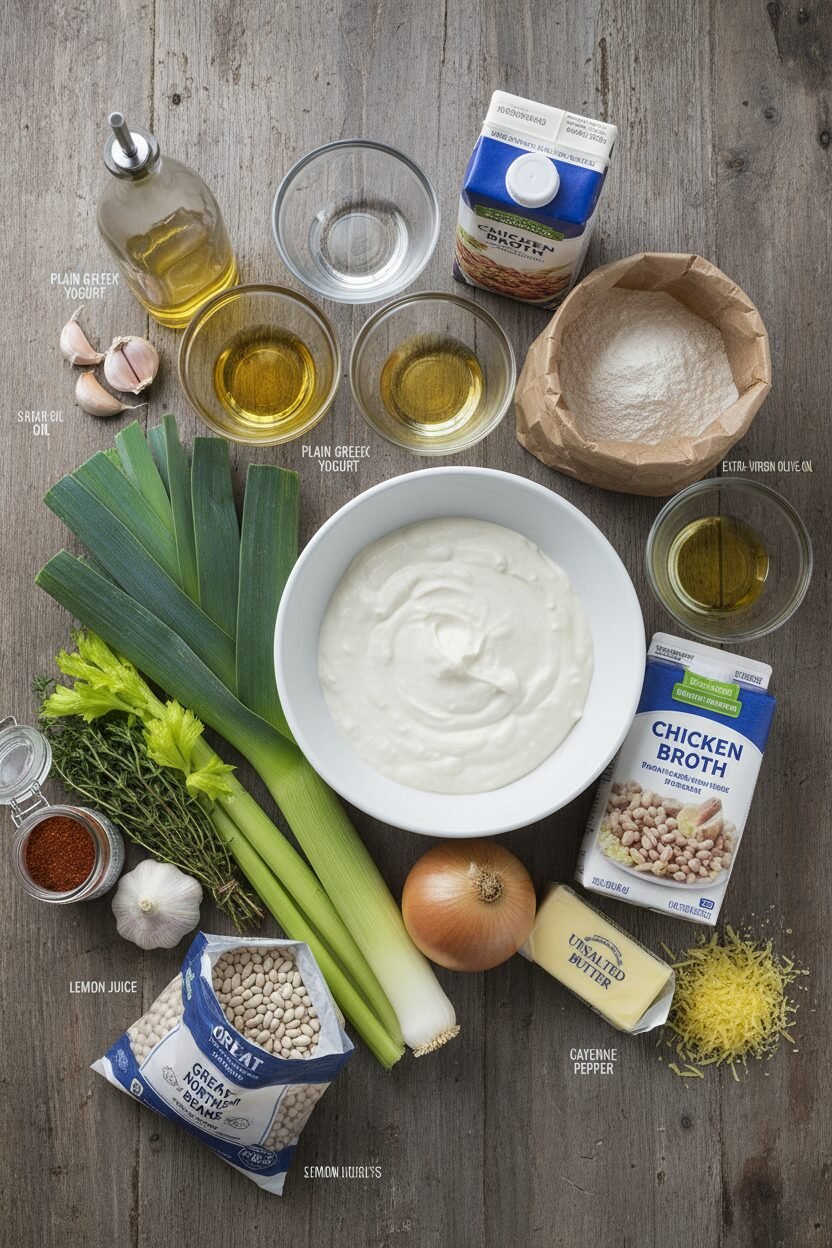 Lemony White Bean Soup with Crispy Leeks