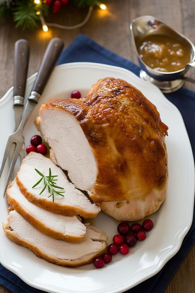 Maple Glazed Roast Turkey Breast for Christmas