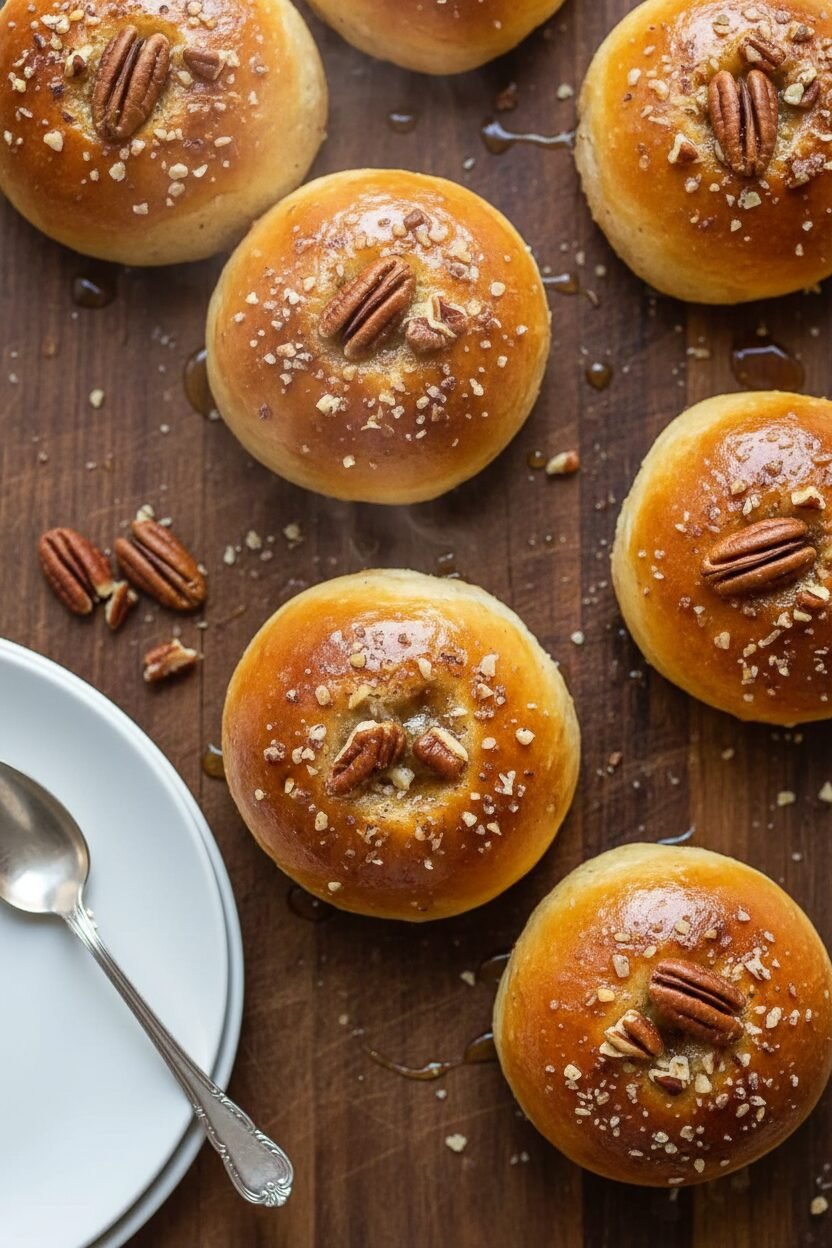 Maple Pecan Sweet Potato Holiday Buns