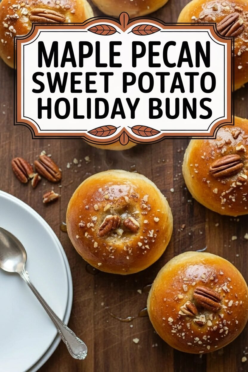 Maple Pecan Sweet Potato Holiday Buns