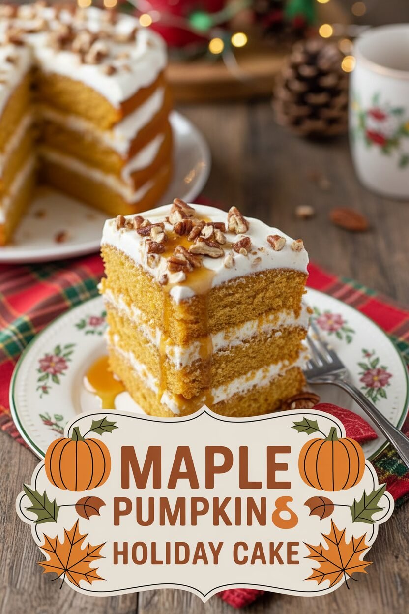 Maple Pumpkin Stacked Holiday Cake
