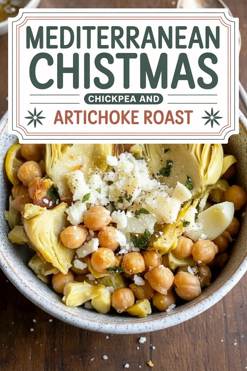 Mediterranean Christmas Chickpea and Artichoke Roast