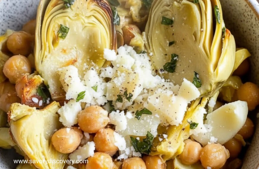 Mediterranean Christmas Chickpea and Artichoke Roast