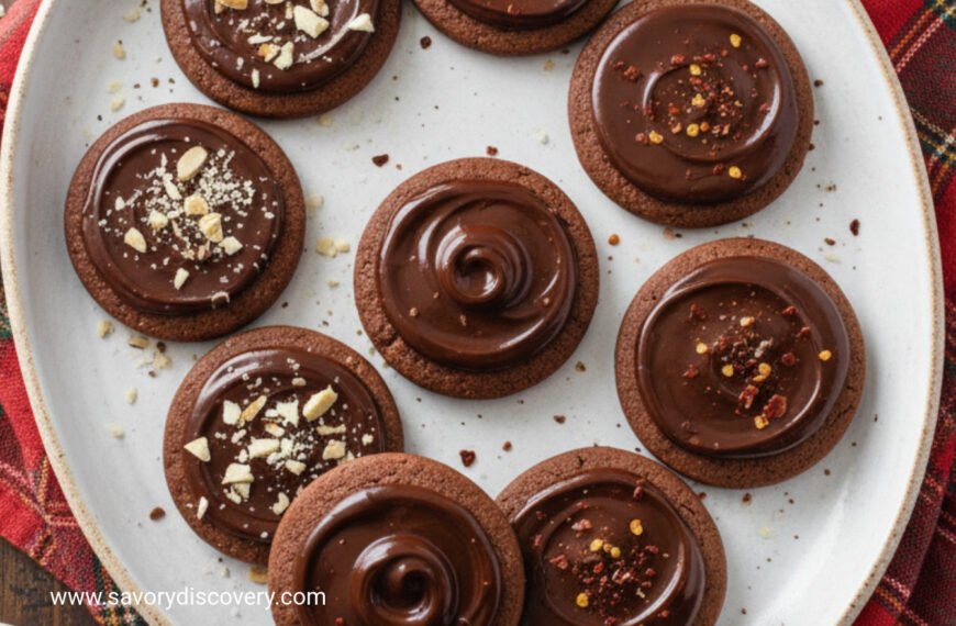 Mexican Chocolate Spiced Christmas Butter Cookies