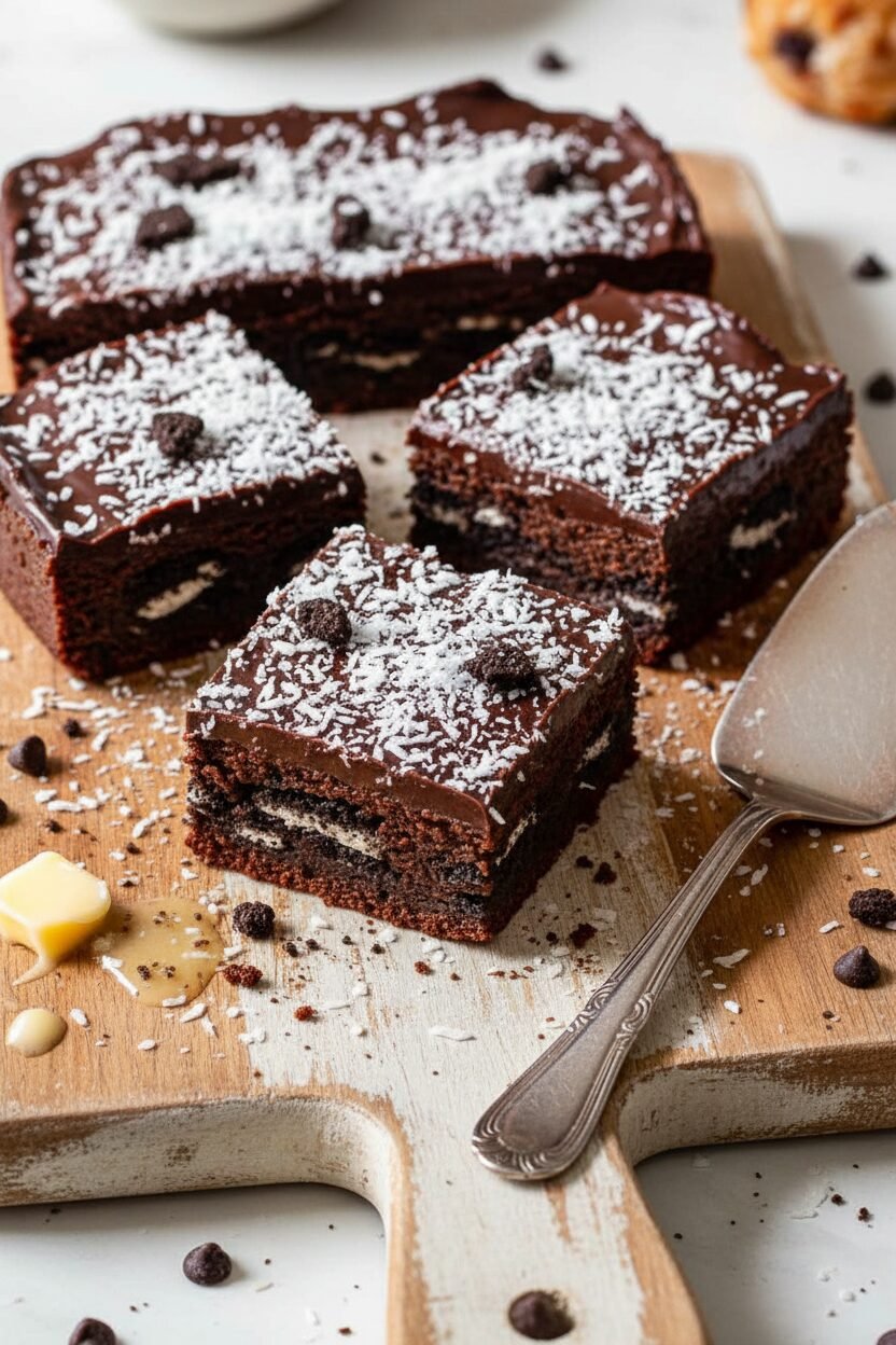 Midnight Chocolate Snowdrift Bars