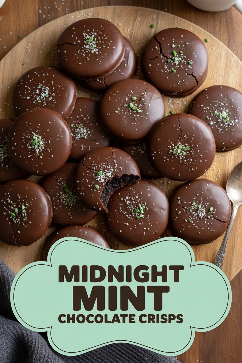 Midnight Mint Chocolate Crisps