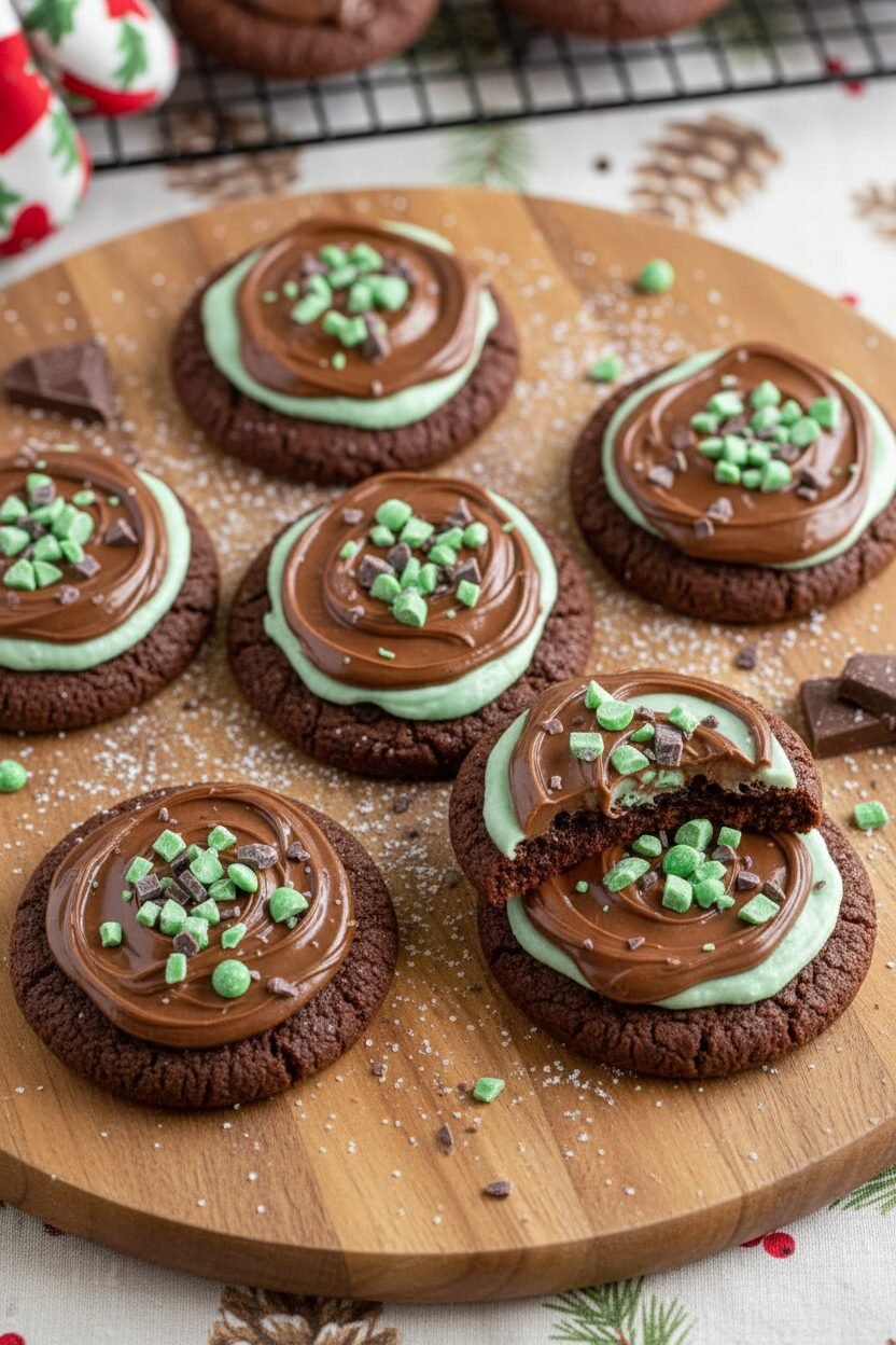 Mint Chocolate Holiday Cookie Wonders