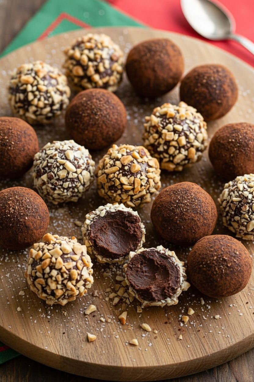 Mocha Hazelnut Christmas Truffle Delights