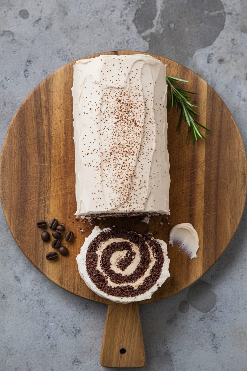 Mocha Mascarpone Yuletide Roll