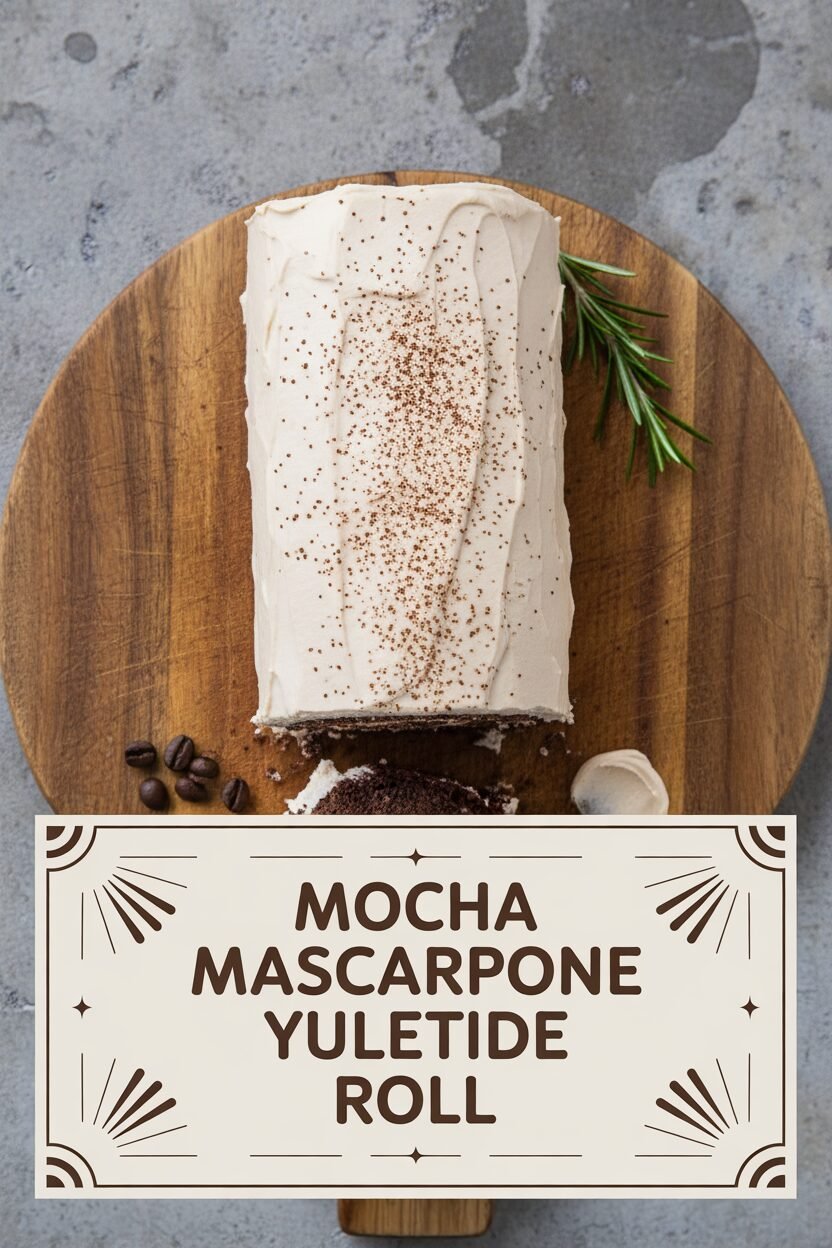 Mocha Mascarpone Yuletide Roll