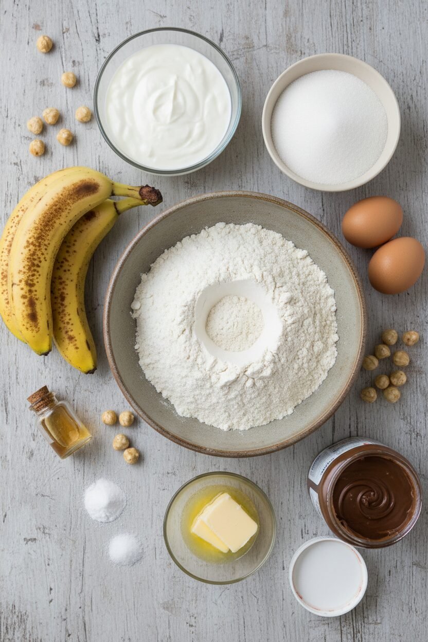 Nutella Banana Christmas Morning Muffins