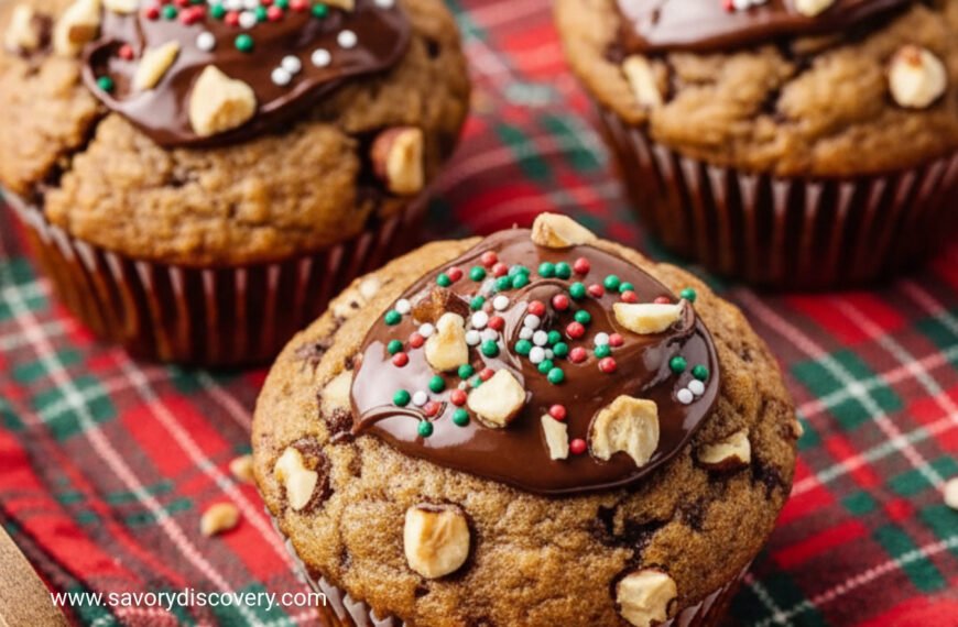 Nutella Banana Christmas Morning Muffins