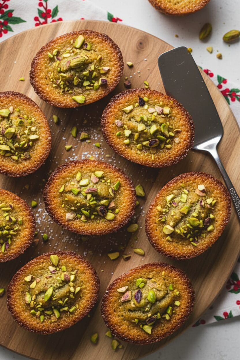 Nutty Pistachio Christmas Financiers