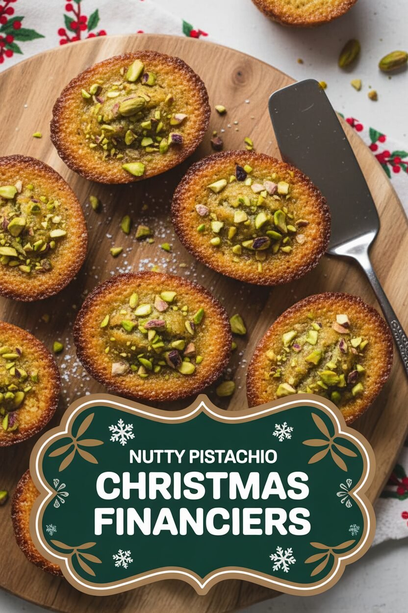 Nutty Pistachio Christmas Financiers