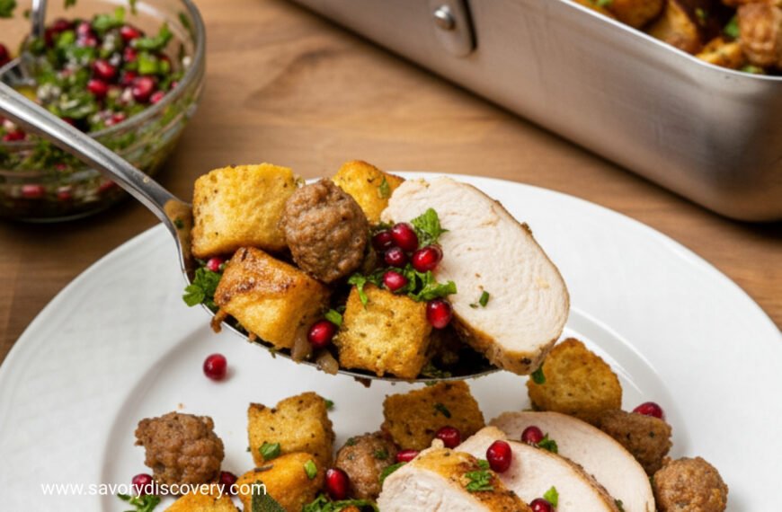 One Pan Holiday Turkey and Dressing