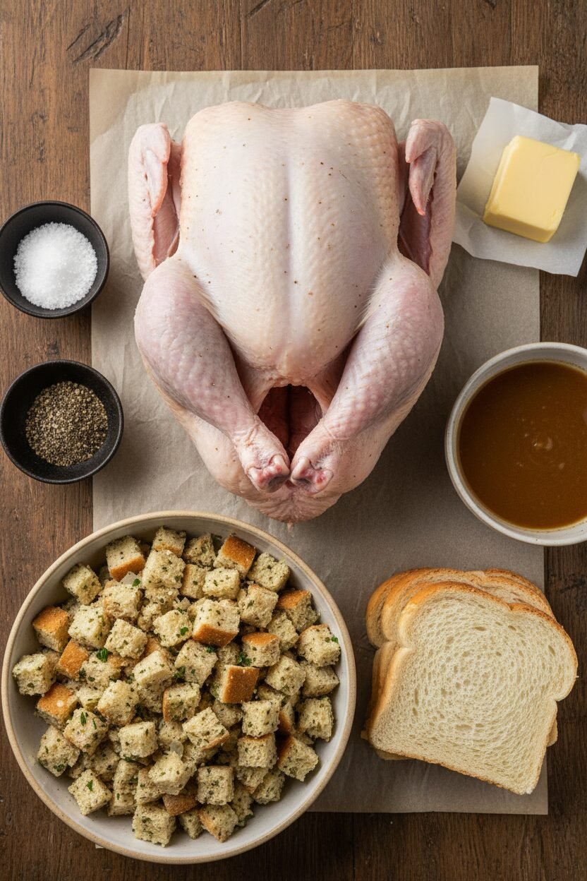 Parchment Roasted Turkey with Brioche Dressing
