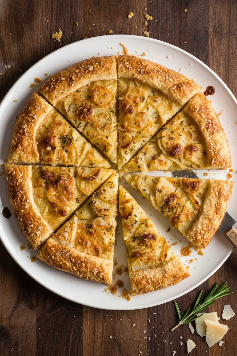 Parmesan Potato Christmas Tart