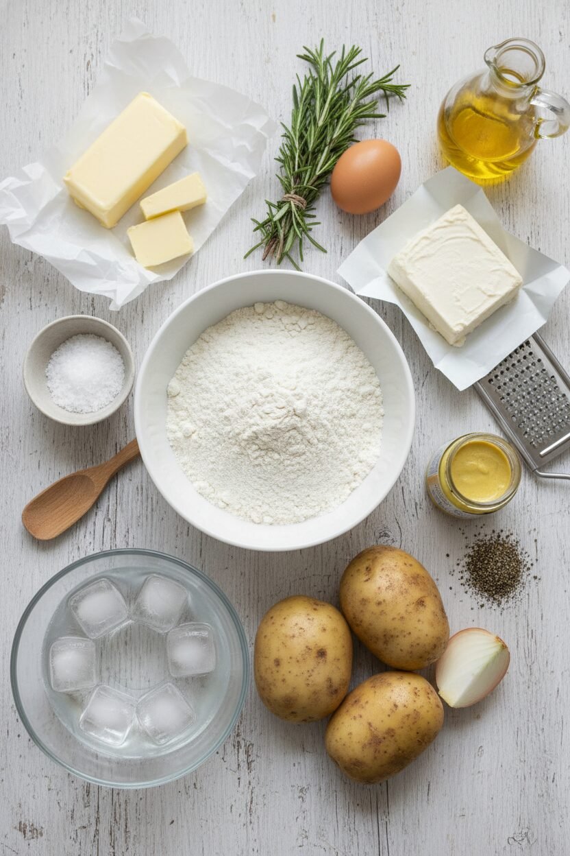 Parmesan Potato Christmas Tart