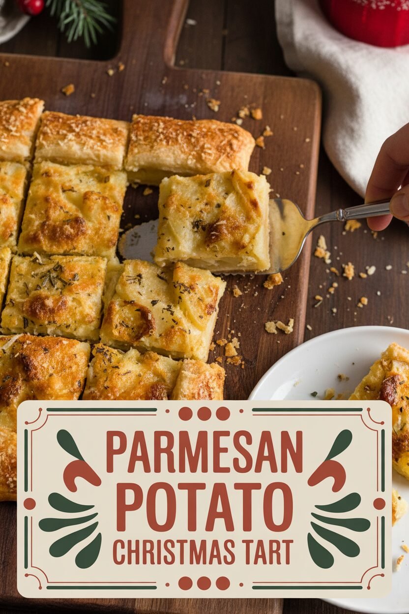Parmesan Potato Christmas Tart
