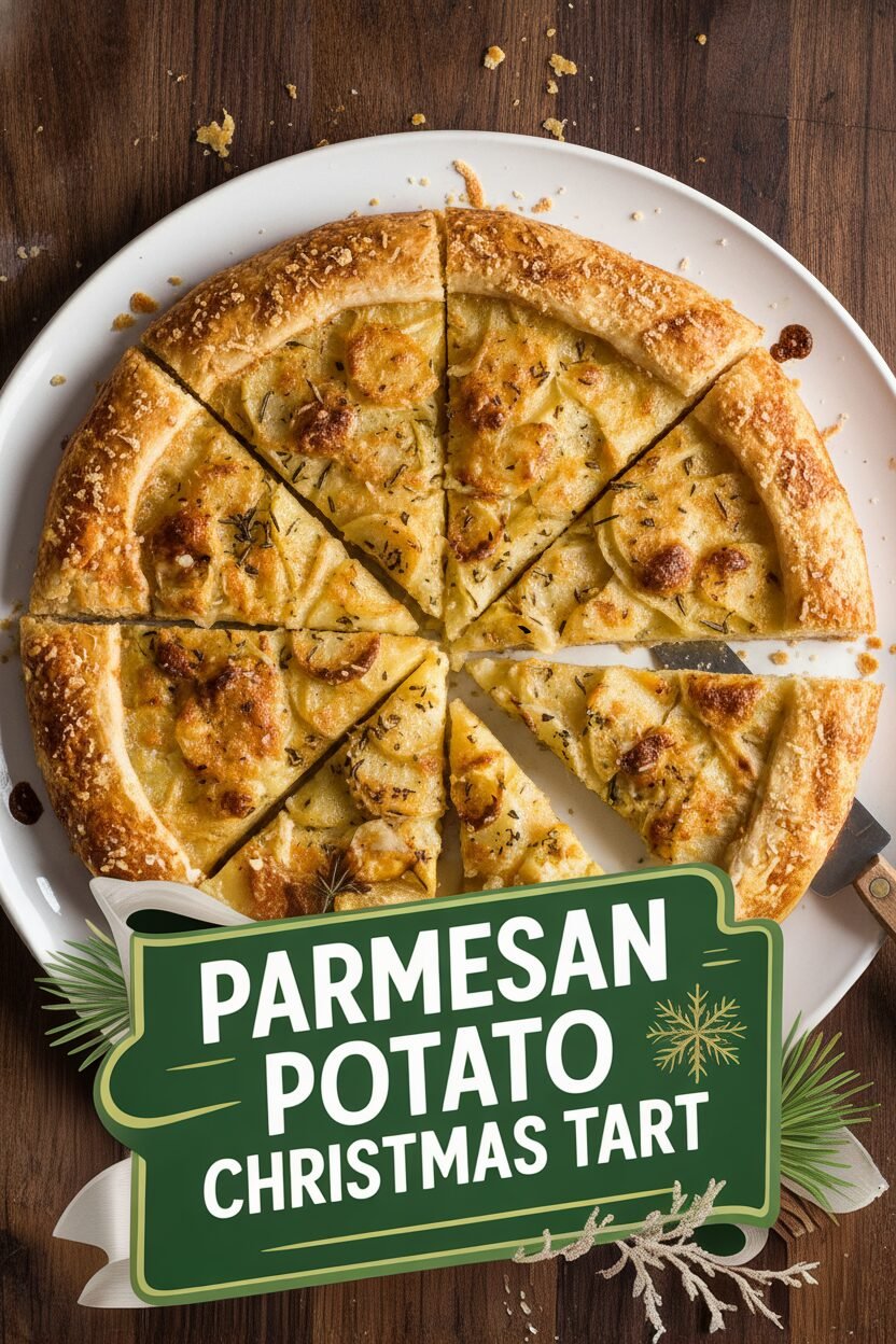 Parmesan Potato Christmas Tart
