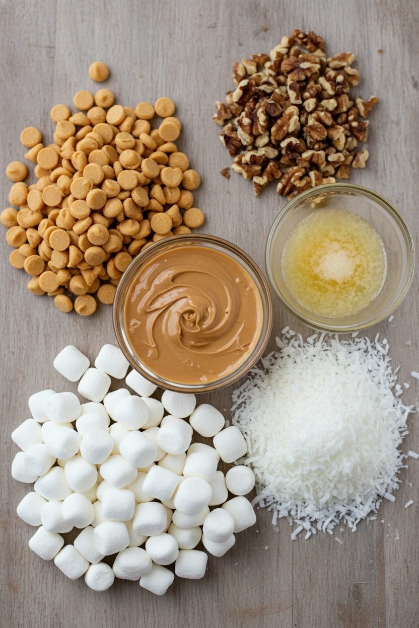 Peanut Butter Marshmallow Holiday Squares