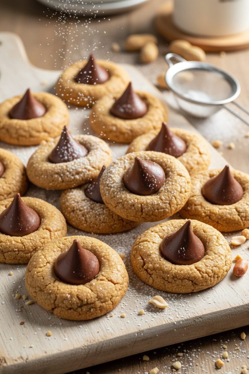 Peanut Butter Snowdrift Blossoms