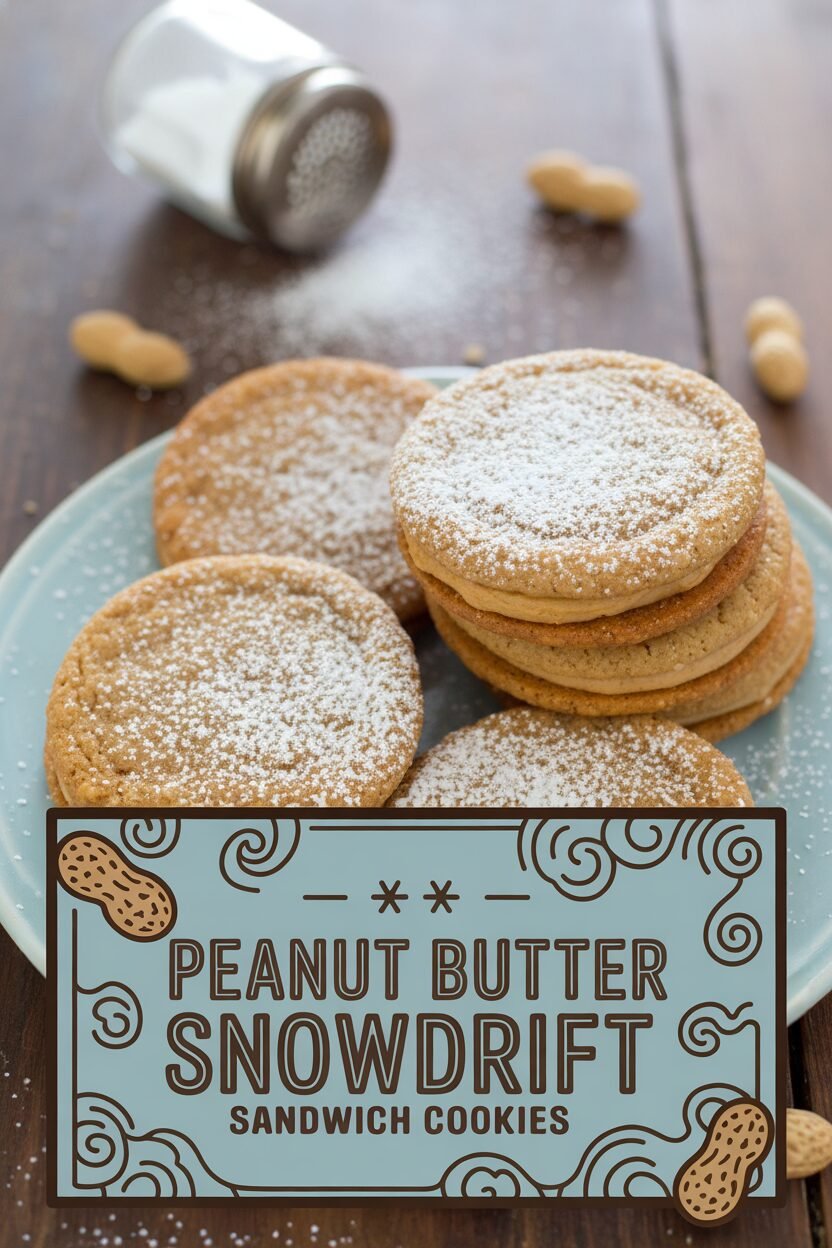 Peanut Butter Snowdrift Sandwich Cookies