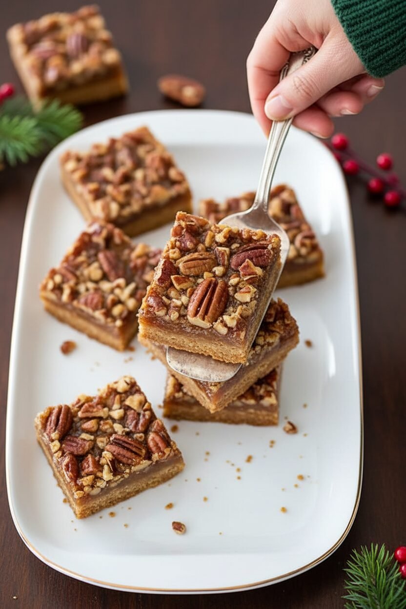 Pecan Pie Bar Yuletide Treat