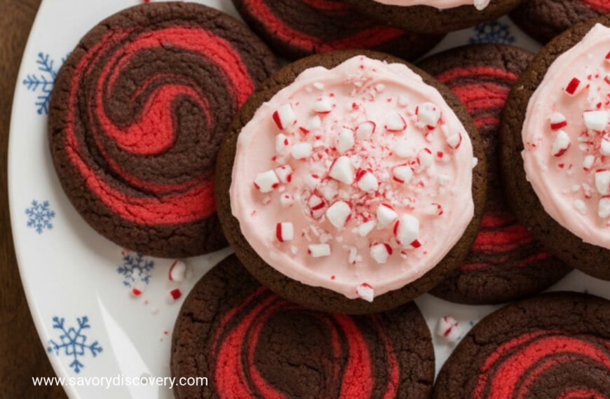 Peppermint Mocha Holiday Cookie Swirls