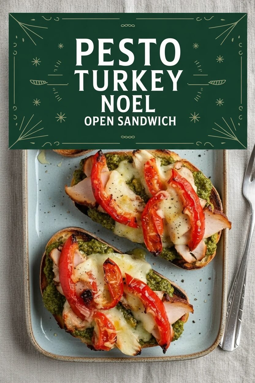 Pesto Turkey Noel Open Sandwich