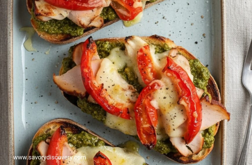 Pesto Turkey Noel Open Sandwich