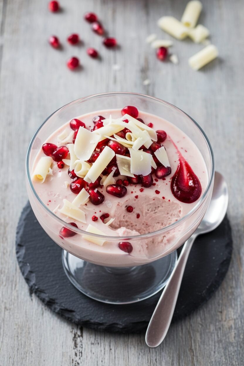 Pink Peppercorn Pomegranate Holiday Panna Cotta