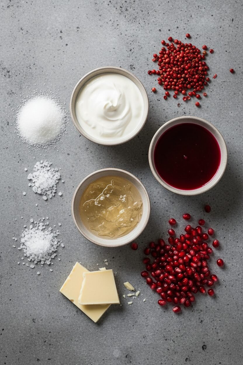 Pink Peppercorn Pomegranate Holiday Panna Cotta