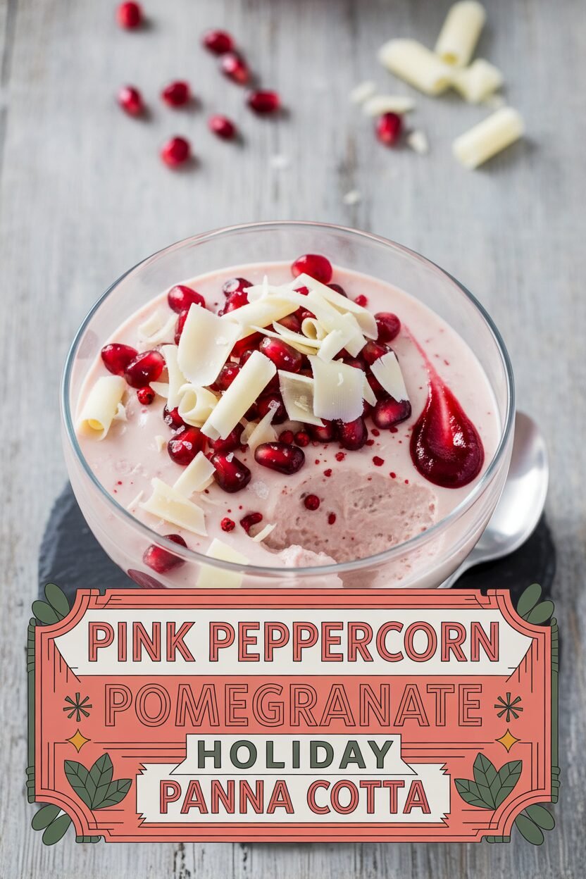 Pink Peppercorn Pomegranate Holiday Panna Cotta