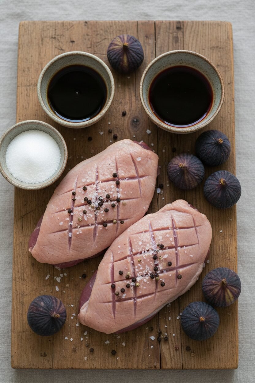Port Glazed Duck with Spiced Fig Sauce