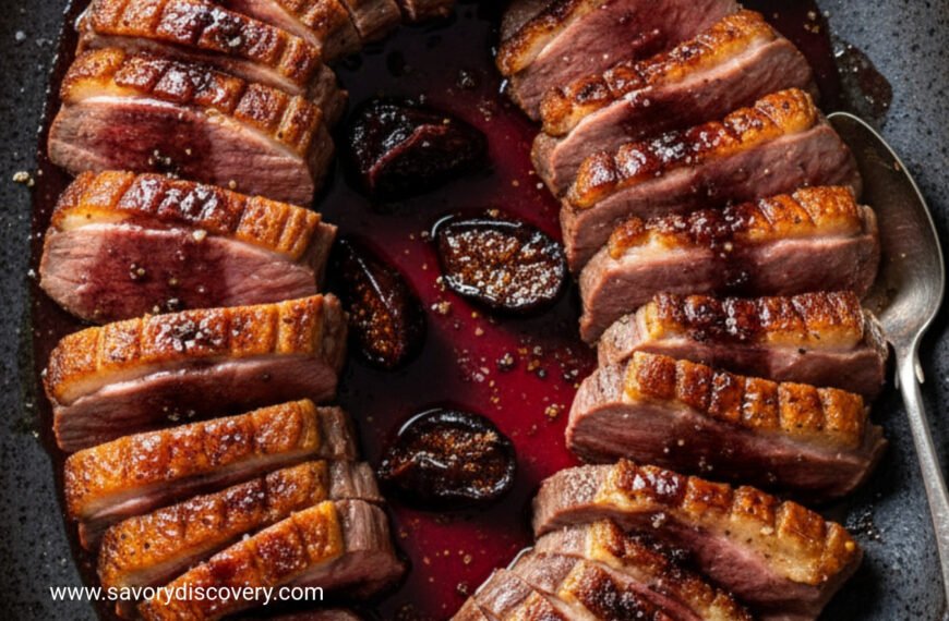 Port Glazed Duck with Spiced Fig Sauce