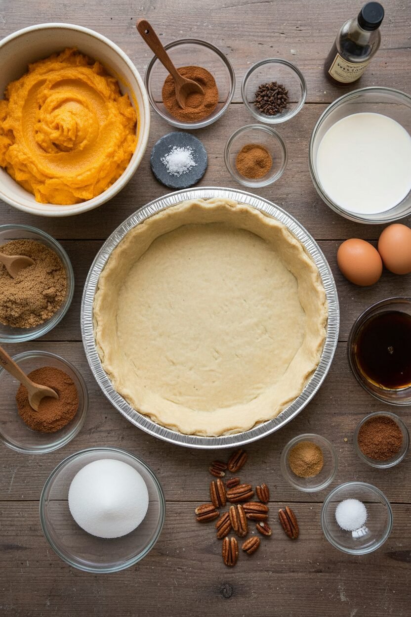 Praline Pumpkin Holiday Pie