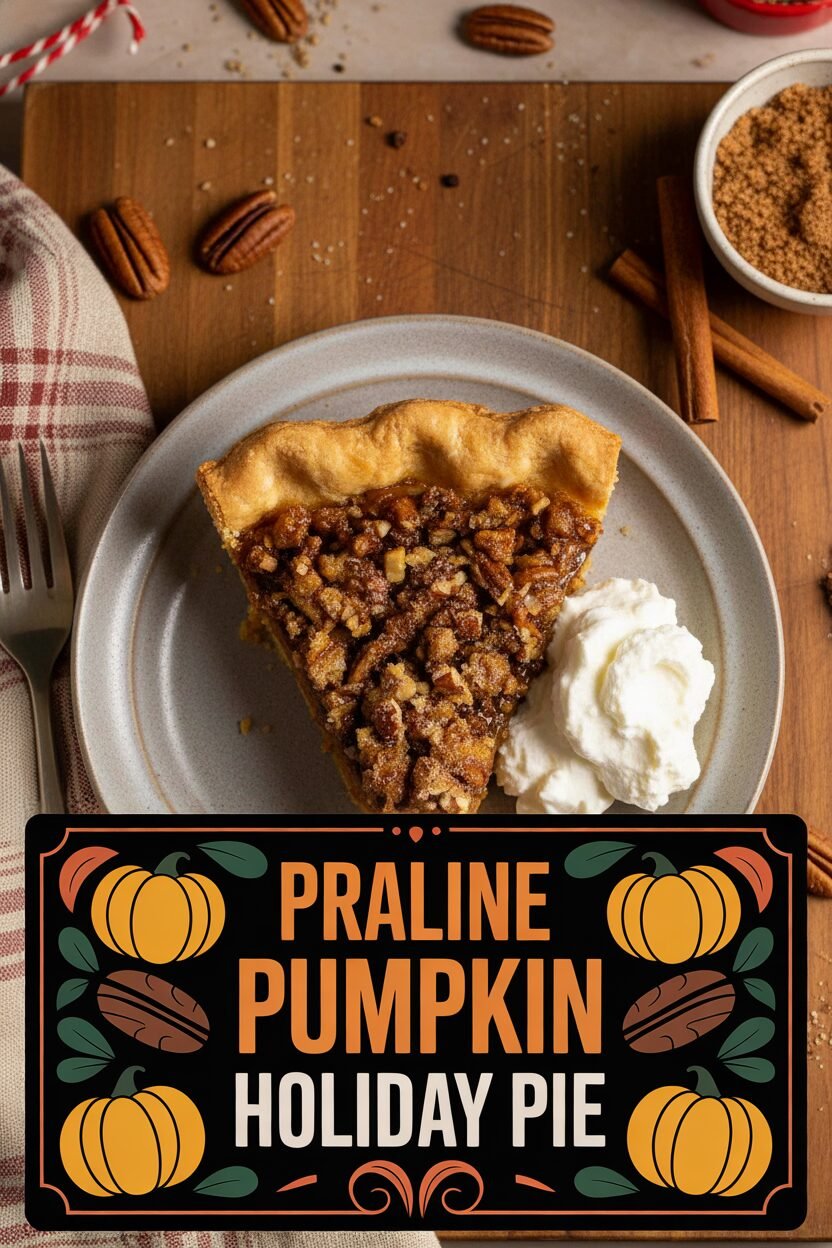 Praline Pumpkin Holiday Pie