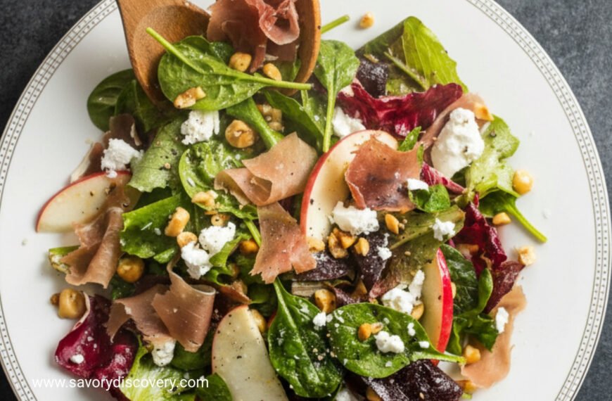 Prosciutto Apple and Goat Cheese Noel Salad