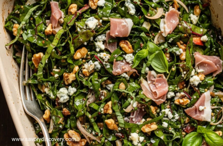 Prosciutto Blue Cheese and Basil Swiss Chard Noel