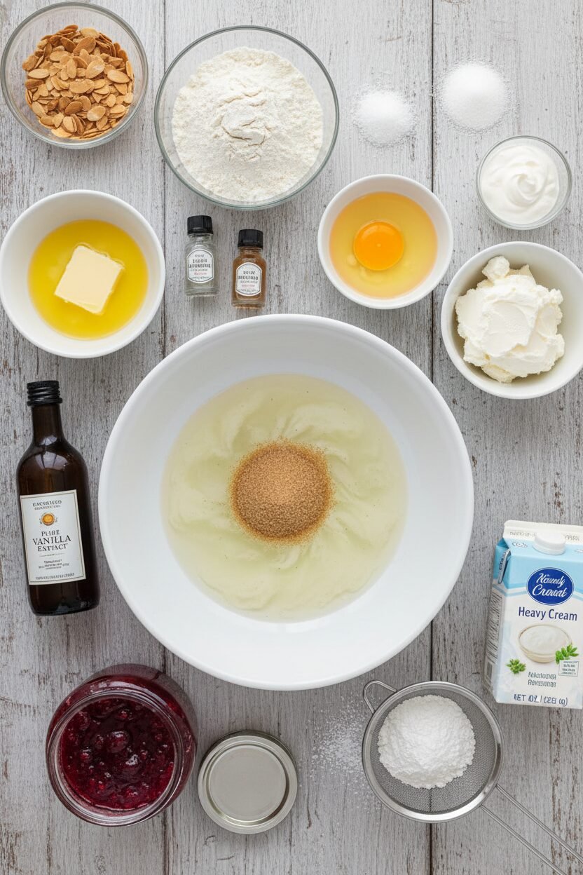 Raspberry Almond Christmas Torte Cookies