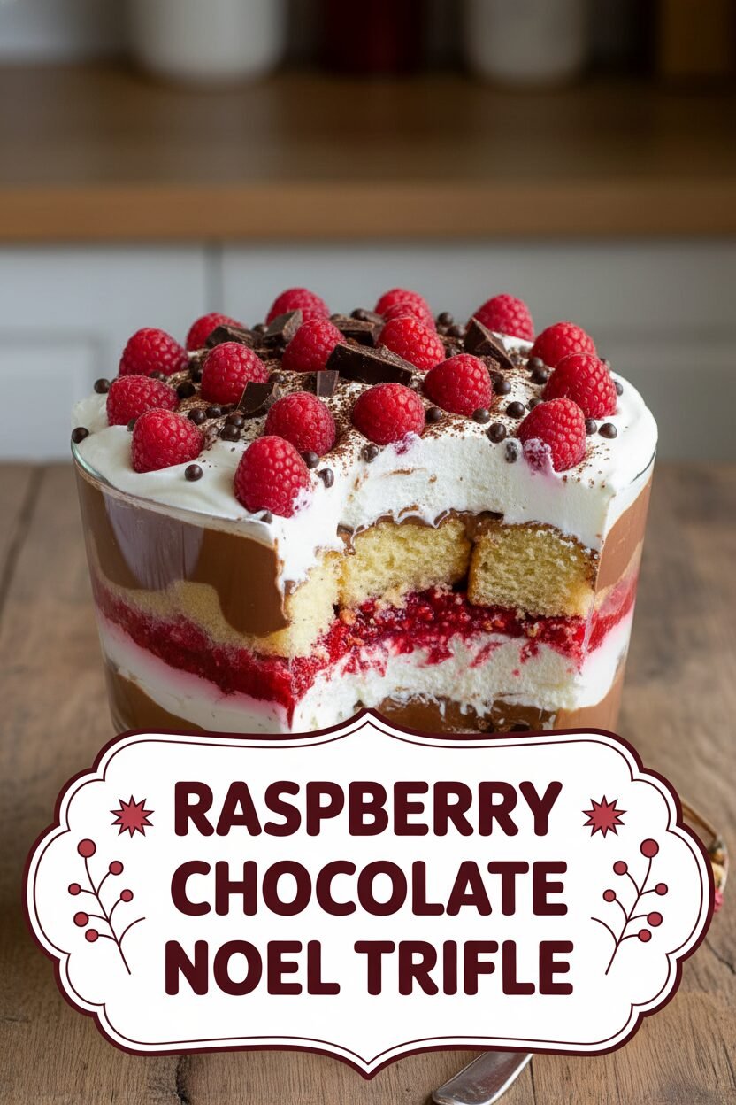 Raspberry Chocolate Noel Trifle