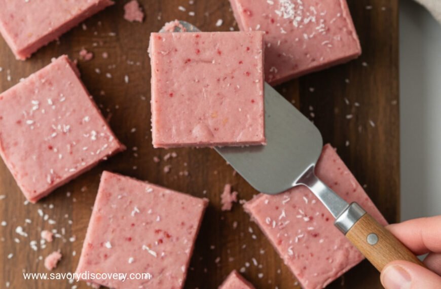 Raspberry Coconut Snowdrop Fudge