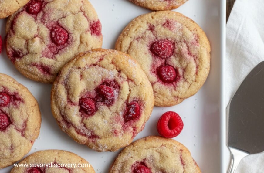 Raspberry Snowdrift Christmas Cookies
