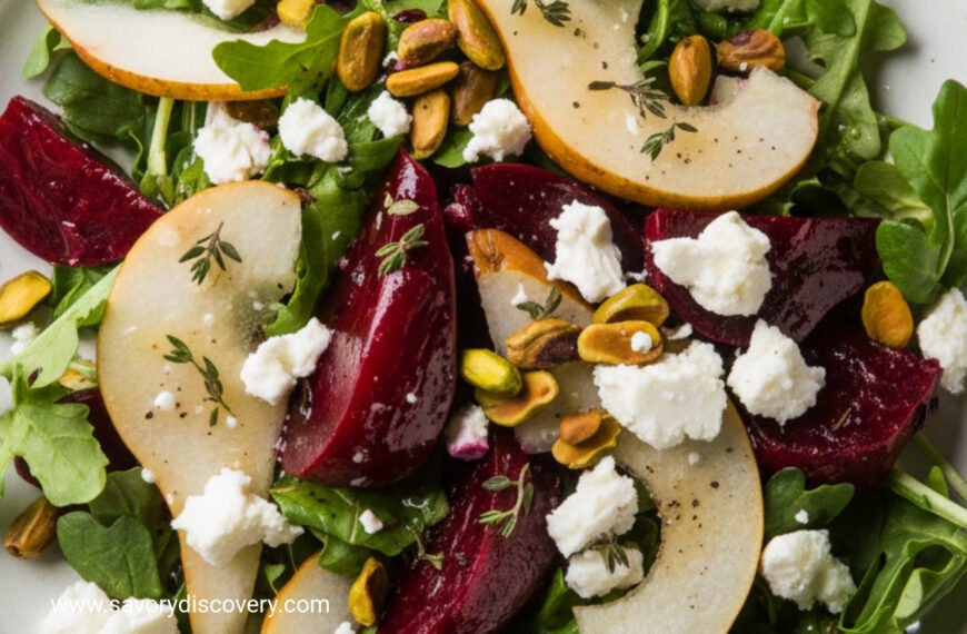 Ruby Pear and Feta Christmas Salad