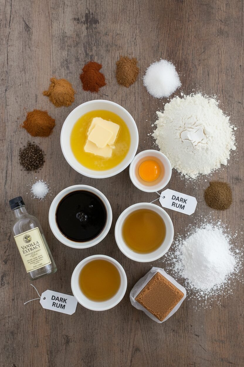 Rum Glazed Molasses Spice Cookies