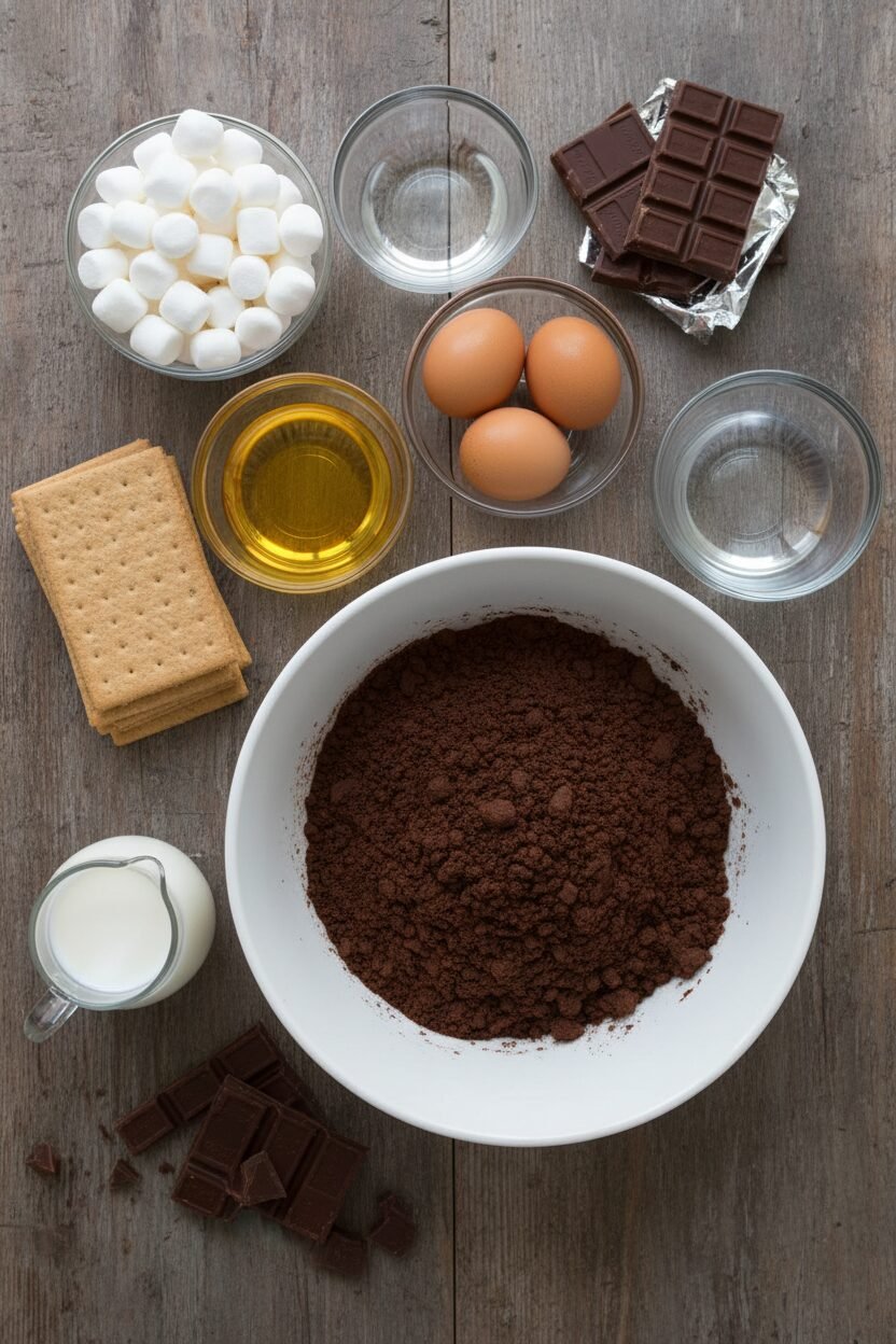 S mores Brownie Christmas Log